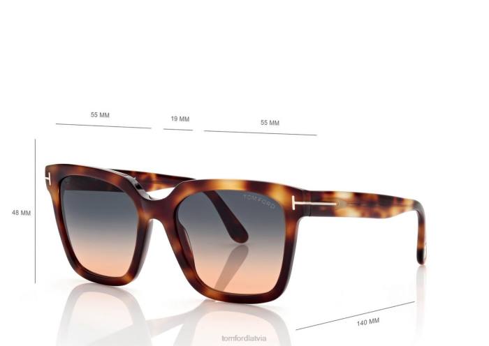 TOM FORD sievietes blondīne havana Selby saulesbrilles HTNR2083