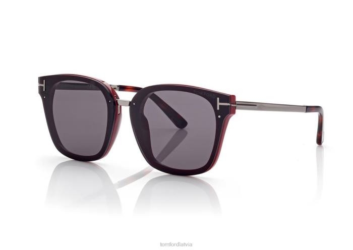 TOM FORD sievietes bordo/citi/dūmi philippa saulesbrilles HTNR2090