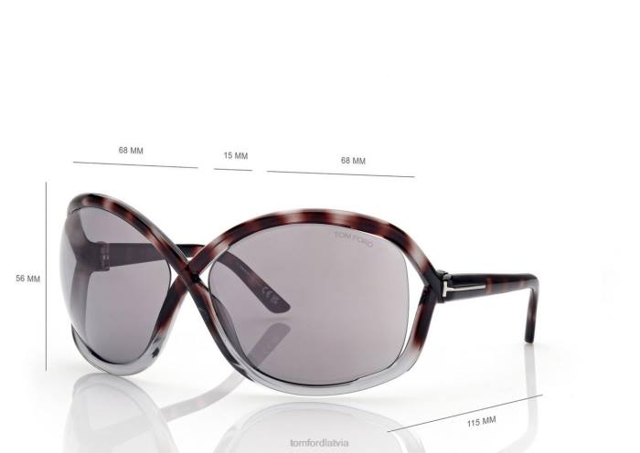 TOM FORD sievietes gradienta havana Bettina saulesbrilles HTNR2093