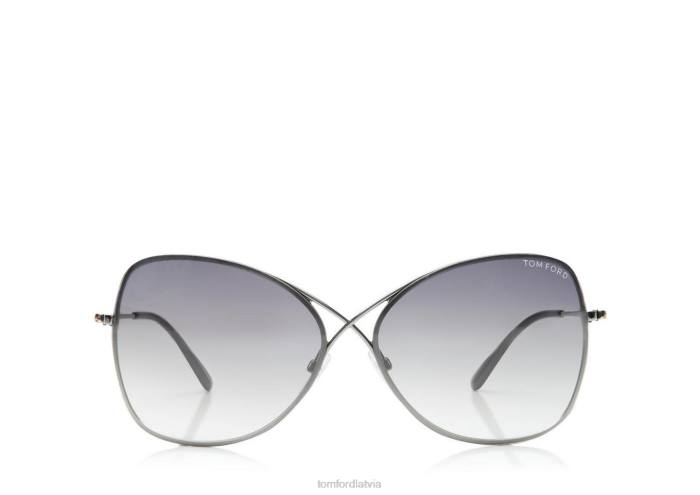 TOM FORD sievietes gunmetāls Colette butterfly saulesbrilles HTNR2128