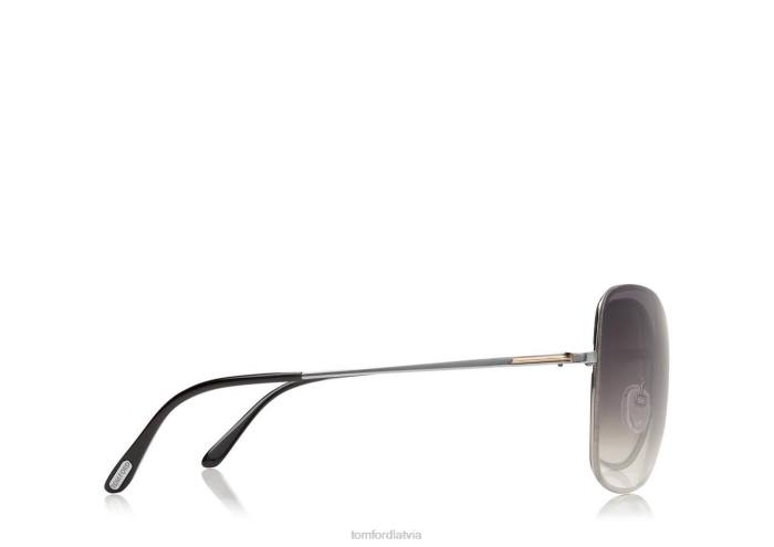 TOM FORD sievietes gunmetāls Colette butterfly saulesbrilles HTNR2128
