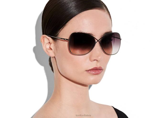 TOM FORD sievietes gunmetāls Colette butterfly saulesbrilles HTNR2128