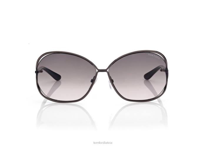TOM FORD sievietes gunmetāls carla mīkstas kvadrātveida saulesbrilles HTNR2067