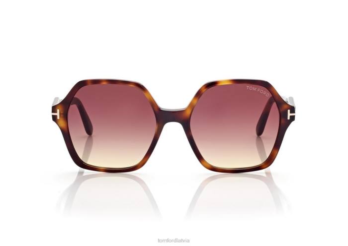 TOM FORD sievietes havana/rozā romija saulesbrilles HTNR2150