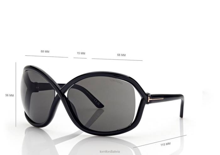 TOM FORD sievietes melns Bettina saulesbrilles HTNR2091
