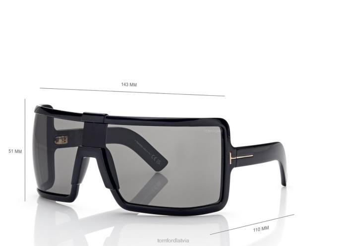 TOM FORD sievietes melns Parker saulesbrilles HTNR2109