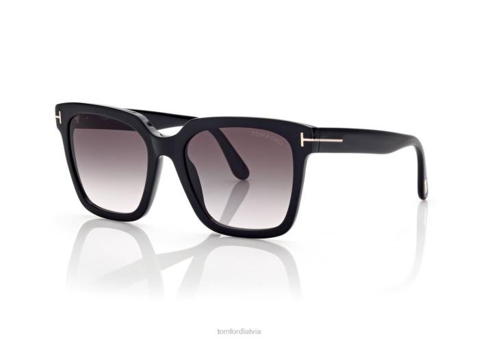 TOM FORD sievietes melns Selby saulesbrilles HTNR2081