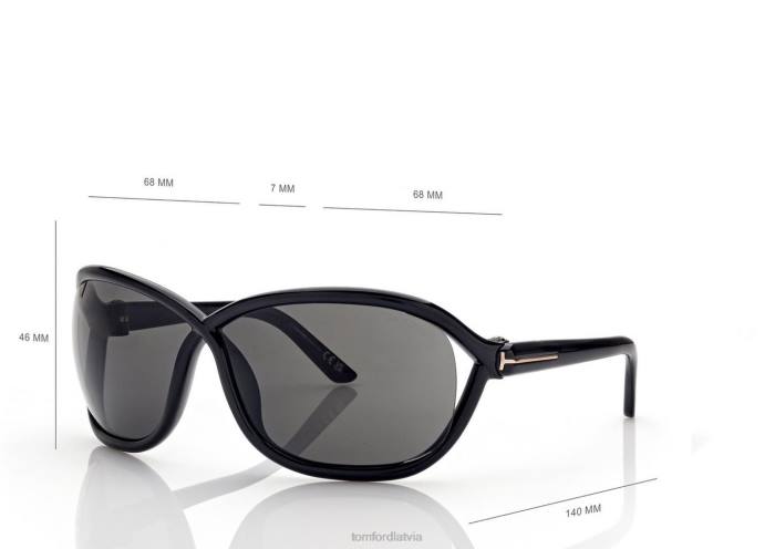 TOM FORD sievietes melns fernanda saulesbrilles HTNR2137