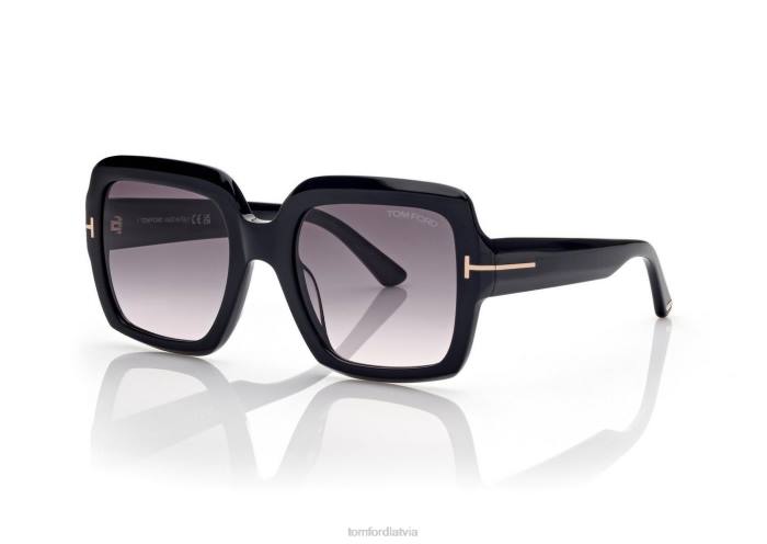TOM FORD sievietes melns kaya saulesbrilles HTNR2085