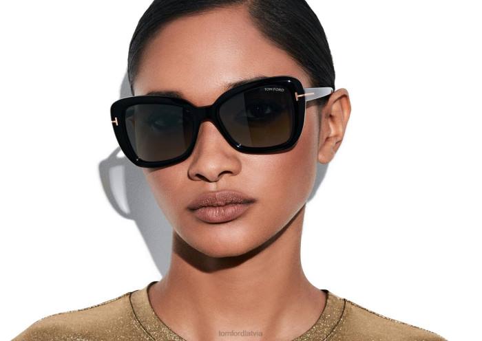 TOM FORD sievietes melns maeve saulesbrilles HTNR2183