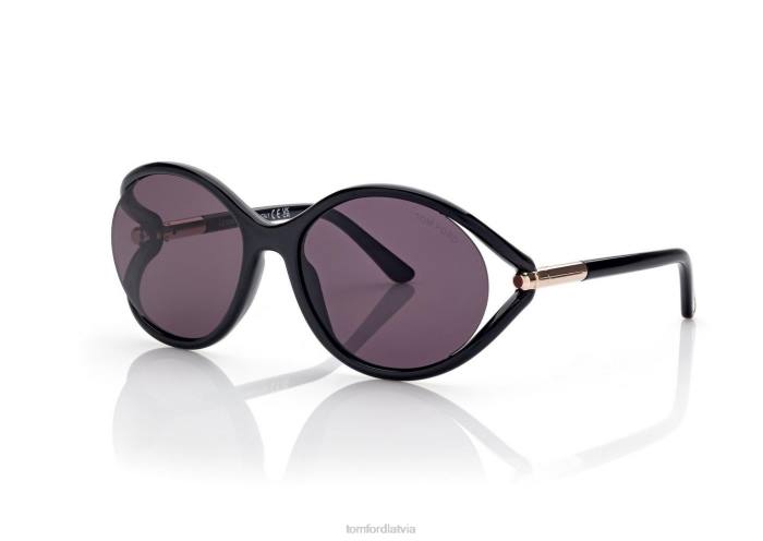 TOM FORD sievietes melns melodiskas saulesbrilles HTNR2171