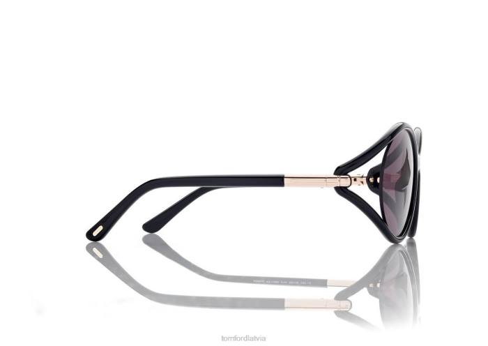 TOM FORD sievietes melns melodiskas saulesbrilles HTNR2171