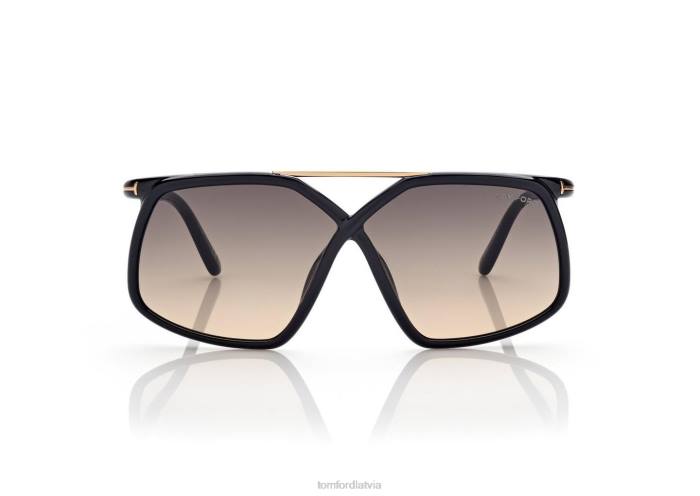 TOM FORD sievietes melns merilas saulesbrilles HTNR2148