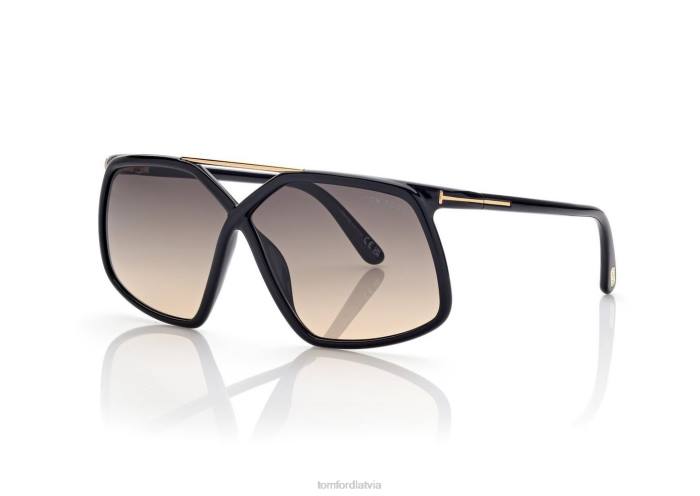 TOM FORD sievietes melns merilas saulesbrilles HTNR2148