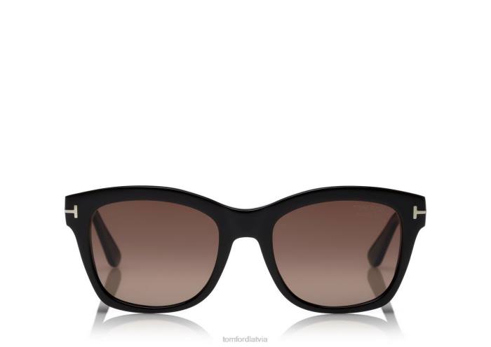 TOM FORD sievietes melns polarizētas Lauren saulesbrilles HTNR2080