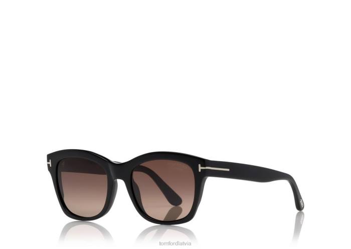 TOM FORD sievietes melns polarizētas Lauren saulesbrilles HTNR2080