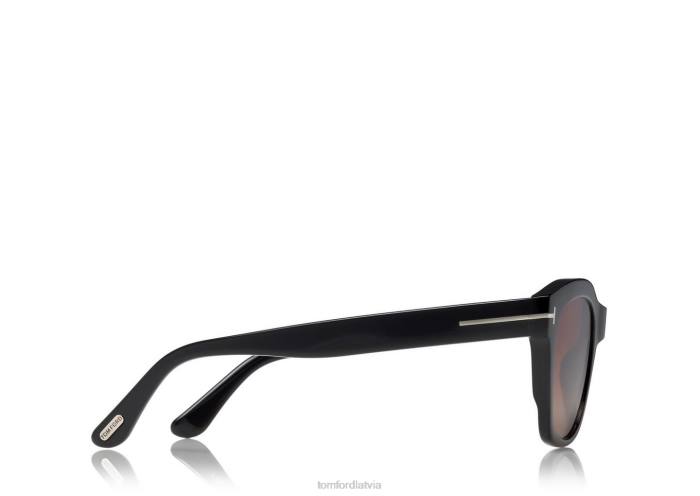 TOM FORD sievietes melns polarizētas Lauren saulesbrilles HTNR2080