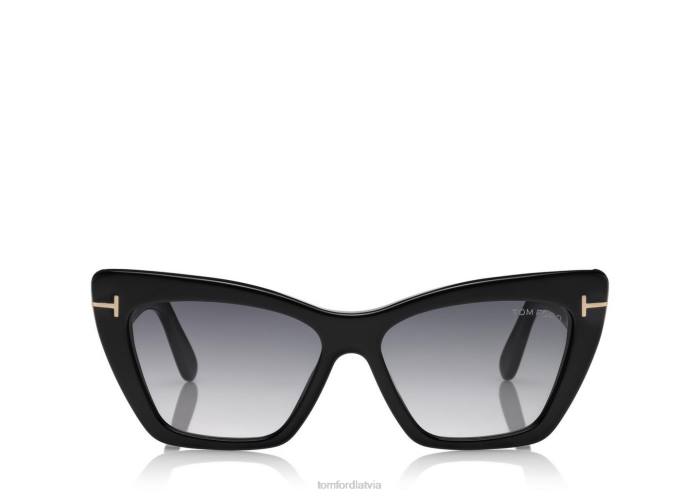 TOM FORD sievietes melns wyatt saulesbrilles HTNR2160