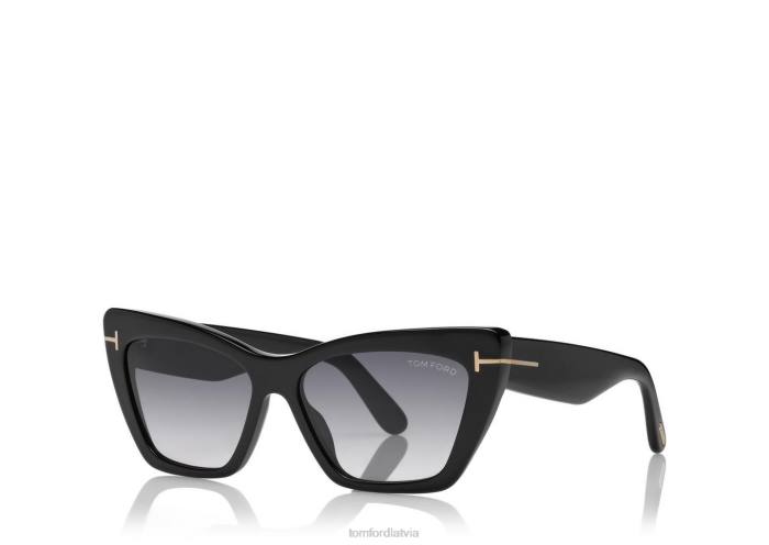 TOM FORD sievietes melns wyatt saulesbrilles HTNR2160