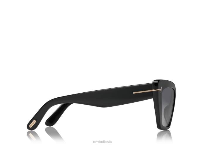 TOM FORD sievietes melns wyatt saulesbrilles HTNR2160