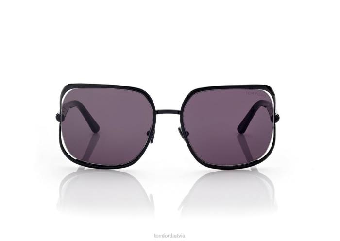 TOM FORD sievietes melns zeltainas saulesbrilles HTNR2181