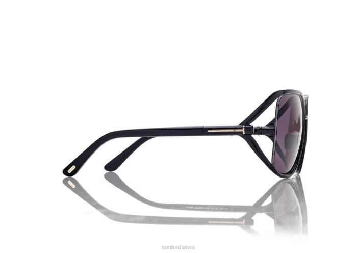 TOM FORD sievietes melns zeltainas saulesbrilles HTNR2181
