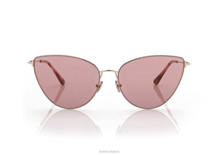 TOM FORD sievietes rožu zelta gradients anais saulesbrilles HTNR2168