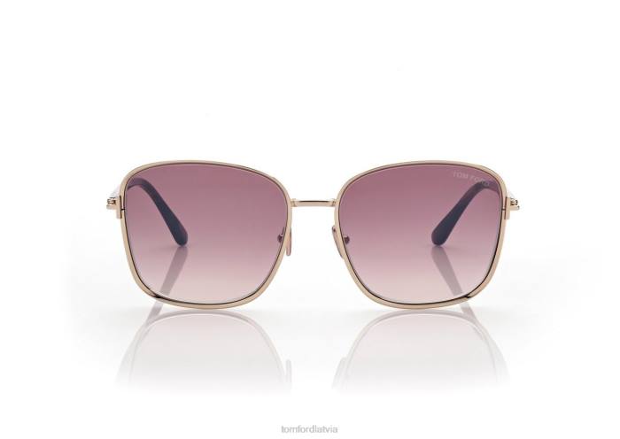 TOM FORD sievietes rožu zelta gradients papardes saulesbrilles HTNR2119