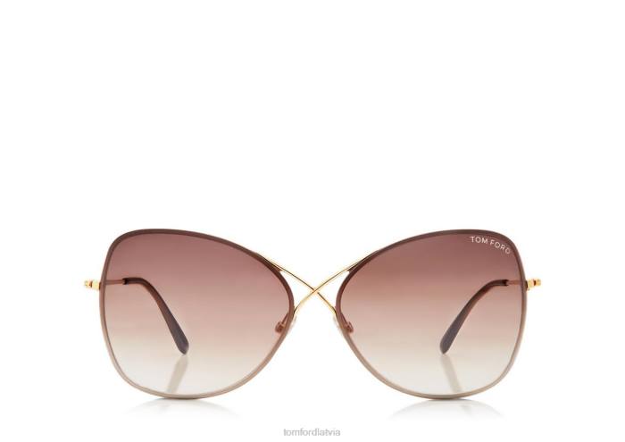 TOM FORD sievietes rozā zelts Colette butterfly saulesbrilles HTNR2129