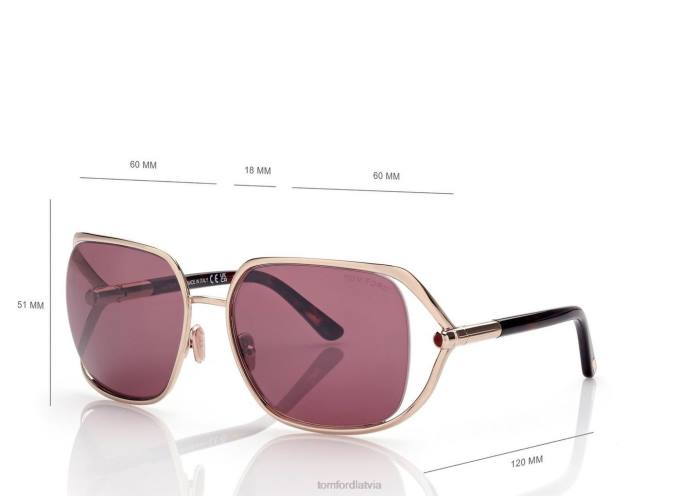 TOM FORD sievietes rozā zelts/rozā zeltainas saulesbrilles HTNR2182