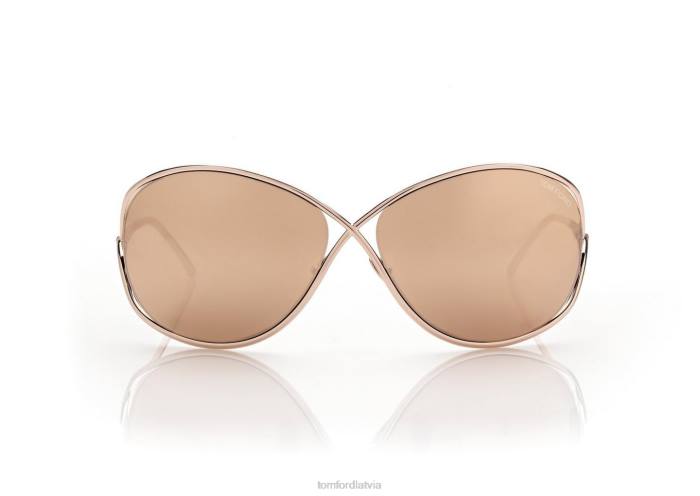 TOM FORD sievietes rozā zelts un brūns nicoletta saulesbrilles HTNR2101