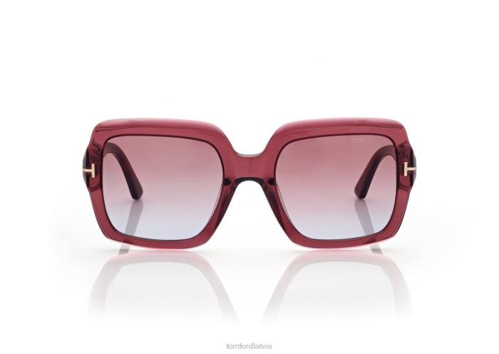 TOM FORD sievietes spīdīgi sarkana/violeta kaya saulesbrilles HTNR2087