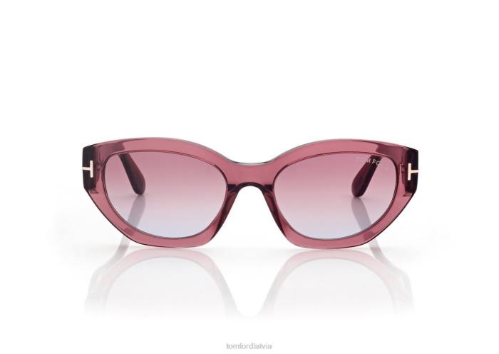 TOM FORD sievietes spīdīgi sarkana/violeta penny saulesbrilles HTNR2162