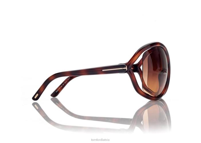TOM FORD sievietes tumšā havana Bettina saulesbrilles HTNR2092