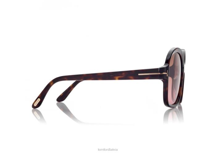 TOM FORD sievietes tumšā havana Hanley saulesbrilles HTNR2164