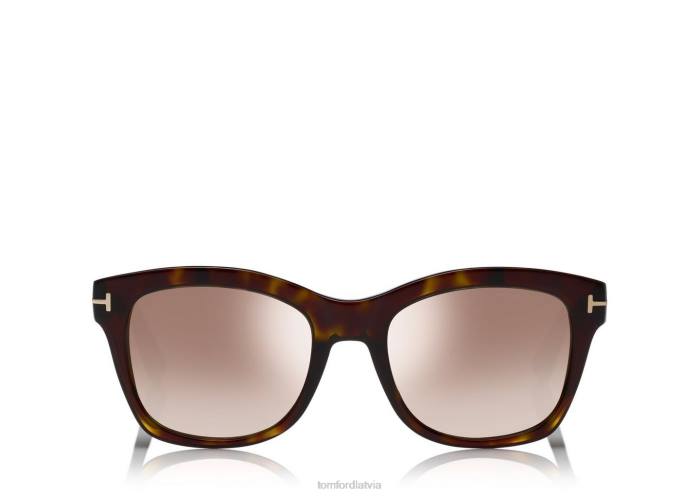TOM FORD sievietes tumšā havana Lauren saulesbrilles HTNR2106