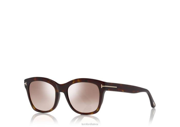 TOM FORD sievietes tumšā havana Lauren saulesbrilles HTNR2106