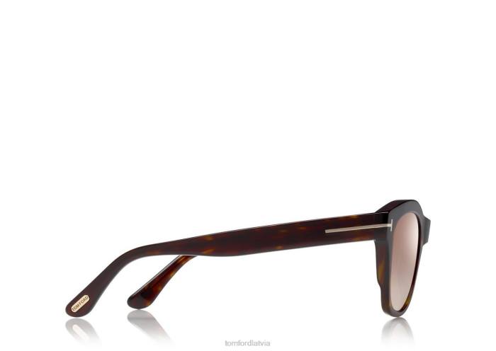 TOM FORD sievietes tumšā havana Lauren saulesbrilles HTNR2106