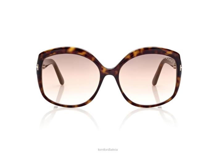 TOM FORD sievietes tumšā havana chiara saulesbrilles HTNR2116