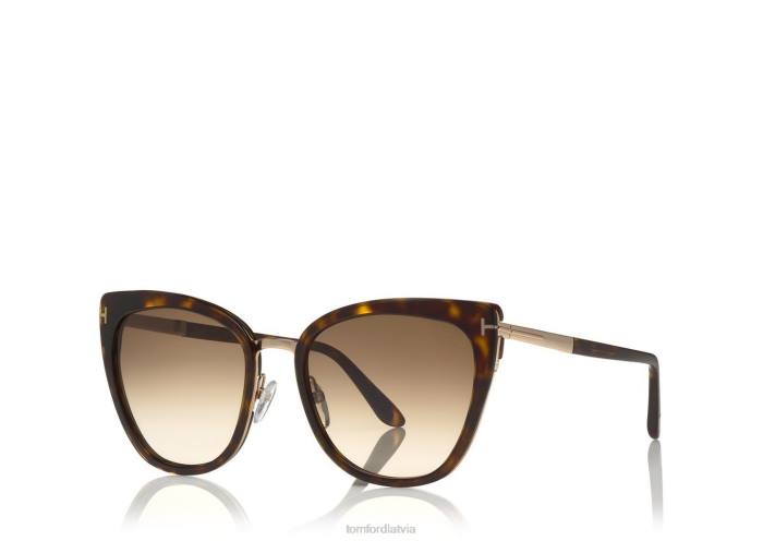 TOM FORD sievietes tumšā havana simona saulesbrilles HTNR2152