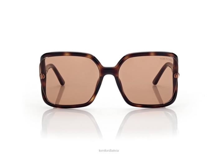 TOM FORD sievietes tumšā havana solange-02 saulesbrilles HTNR2146