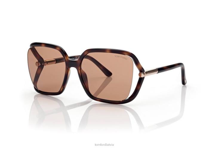 TOM FORD sievietes tumšā havana solange-02 saulesbrilles HTNR2146