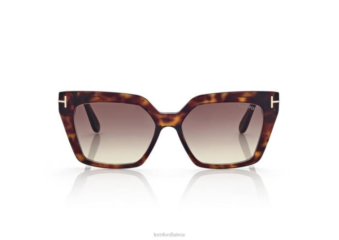 TOM FORD sievietes tumšā havana winona saulesbrilles HTNR2076