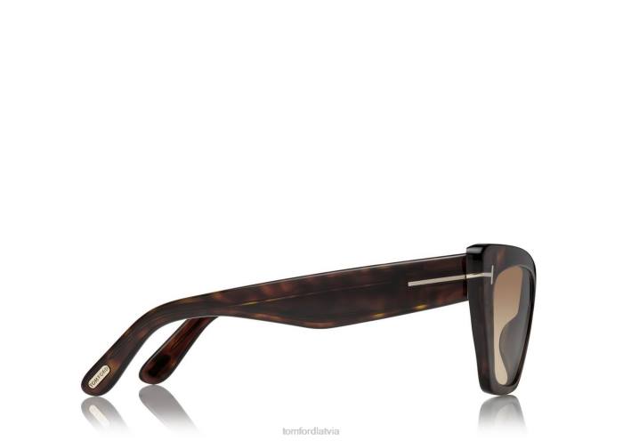 TOM FORD sievietes tumšā havana wyatt saulesbrilles HTNR2161