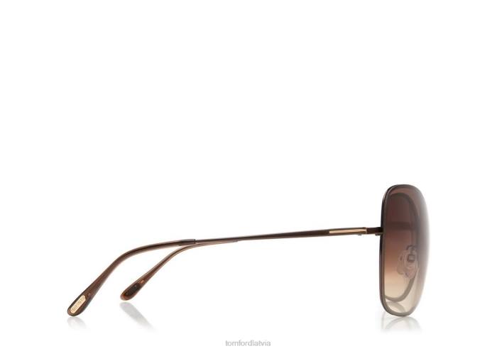 TOM FORD sievietes tumši brūns Colette butterfly saulesbrilles HTNR2127