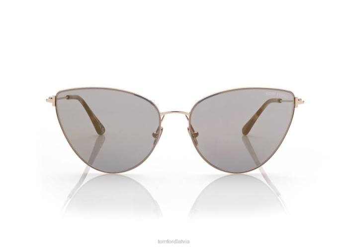 TOM FORD sievietes zelta/dūmu spogulis anais saulesbrilles HTNR2170