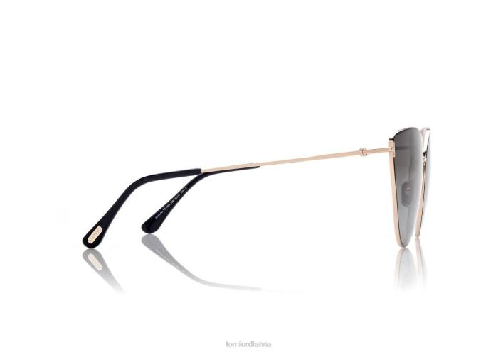 TOM FORD sievietes zelts anais saulesbrilles HTNR2167