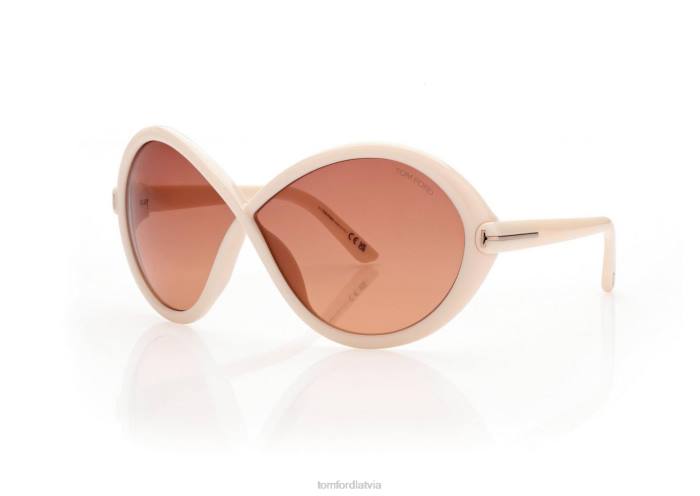 TOM FORD sievietes ziloņkaula/gradienta bordo jada saulesbrilles HTNR2136