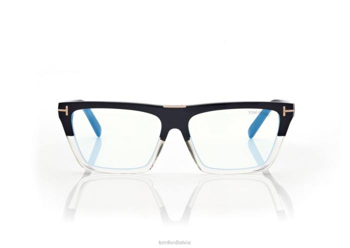 TOM FORD sievietes melns + brūns zilā bloka kvadrātveida optika HTNR2235