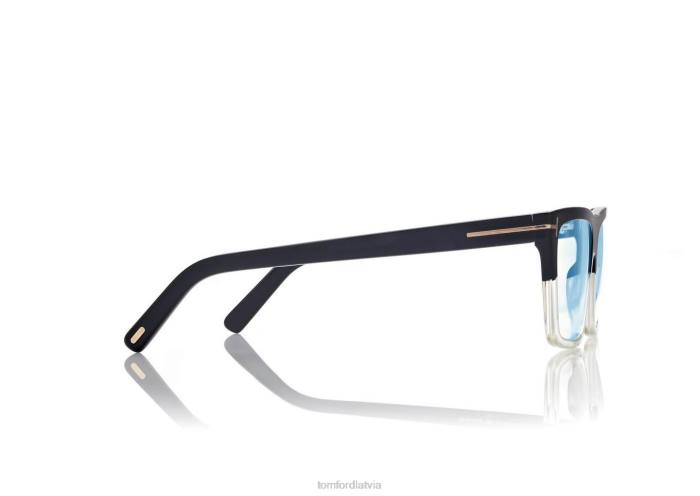 TOM FORD sievietes melns + brūns zilā bloka kvadrātveida optika HTNR2235